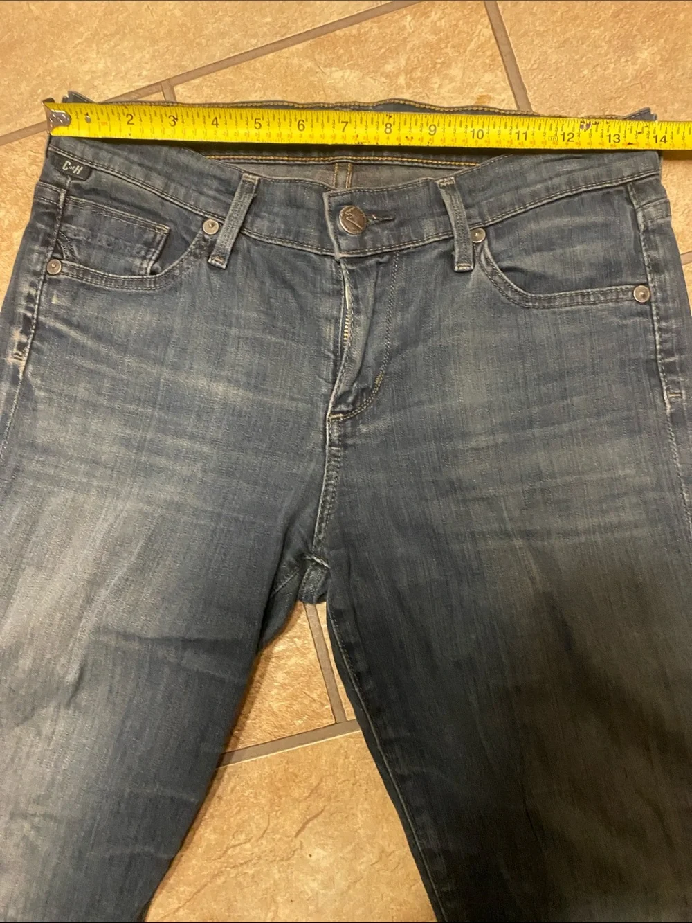 Citizens of Humanity Size 26 Med. Rise Skinny Jeans in Navy Blue Chic Denim